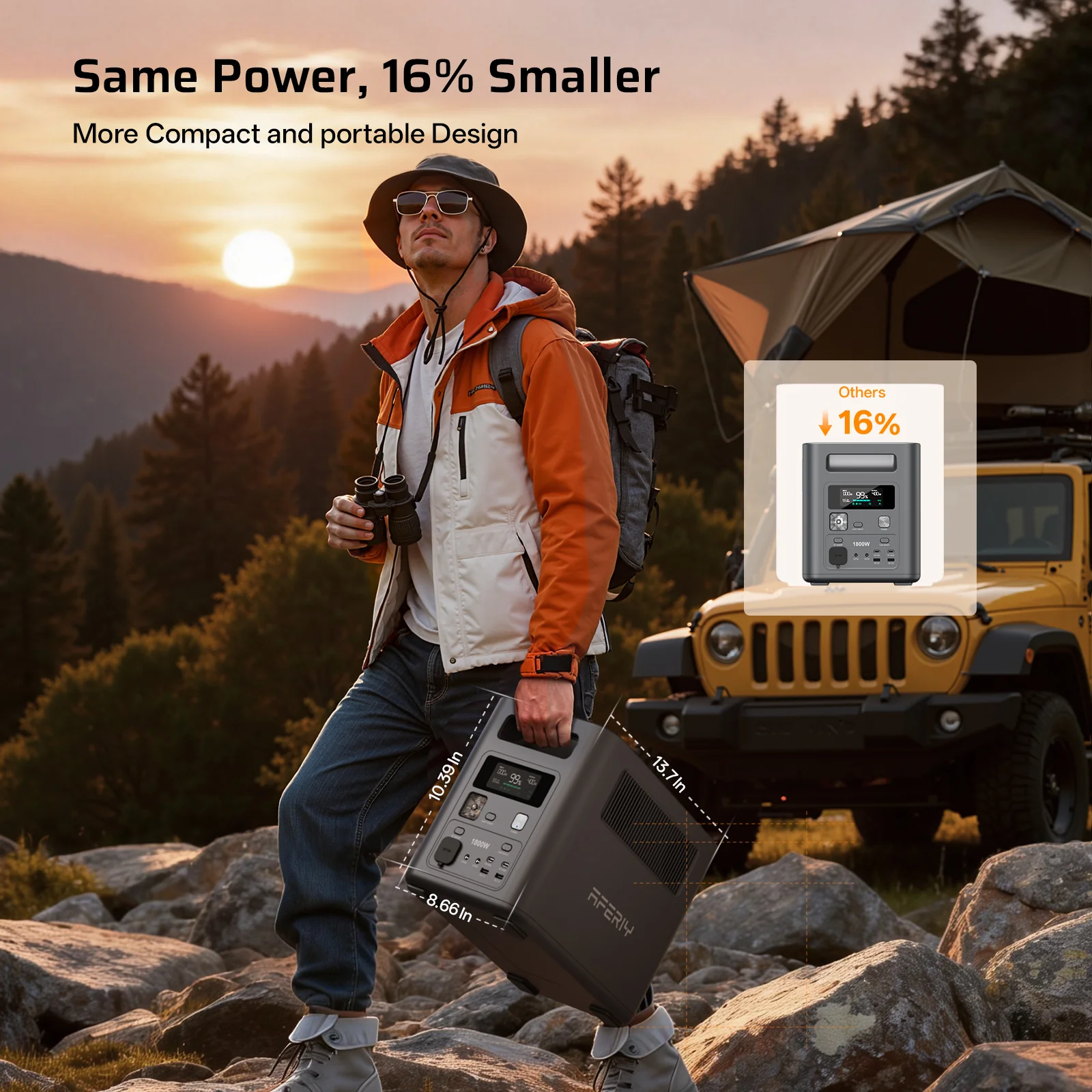 AFERIY Nomad1800 P180 Portable Power Station 1800W 1024Wh - Image 4