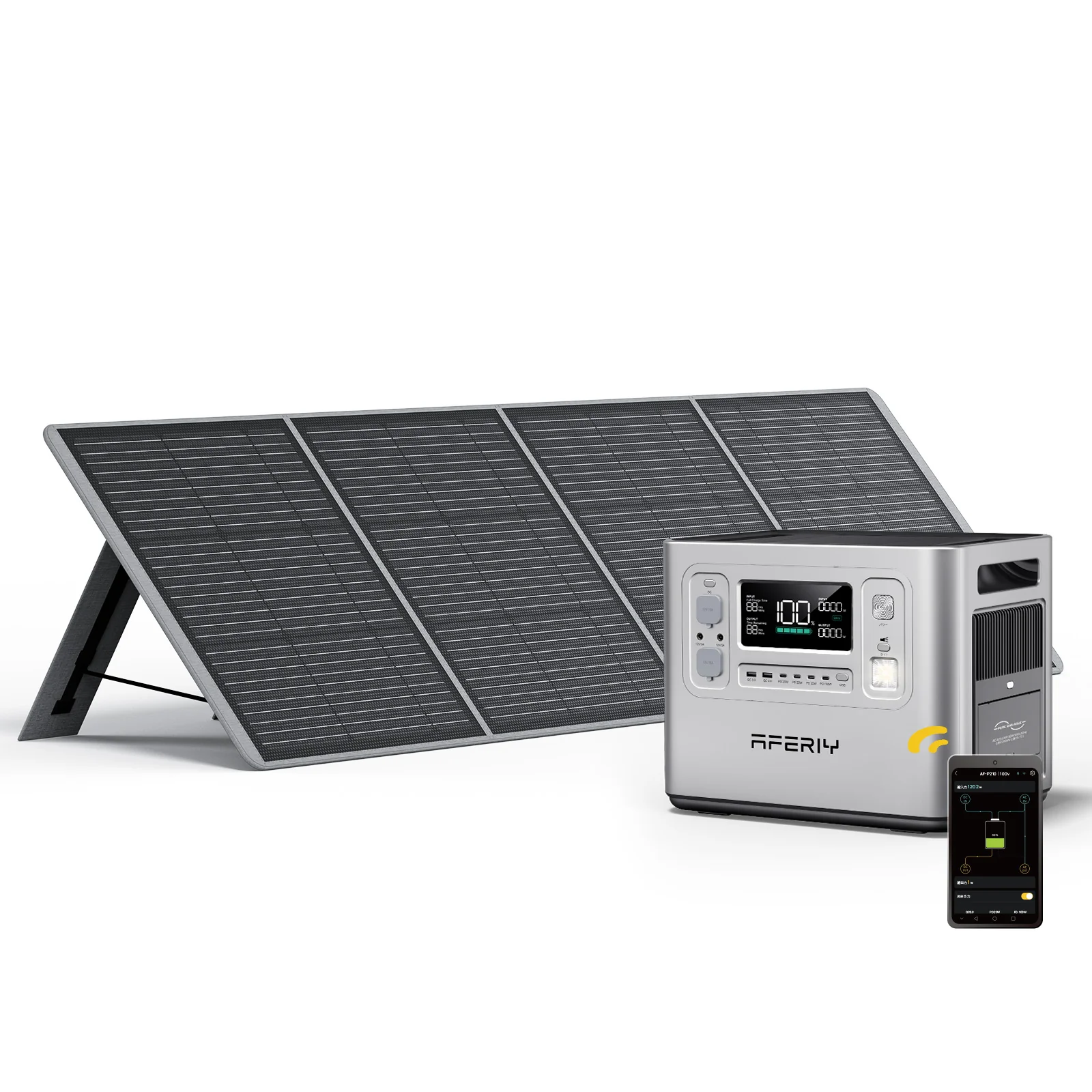 AFERIY P210 Portable Power Station 2400W 2048Wh Silver - Image 3