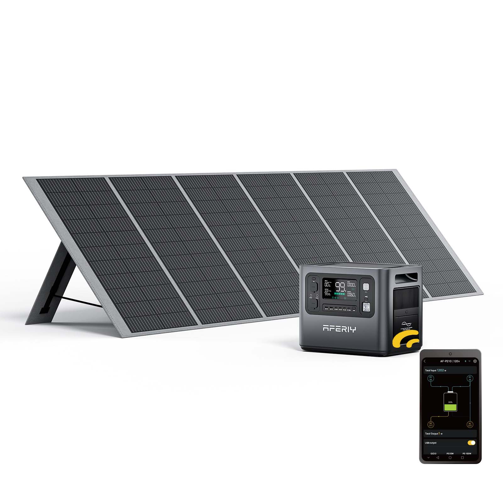 AFERIY P210 2400W Solar Generator Kit - Image 3