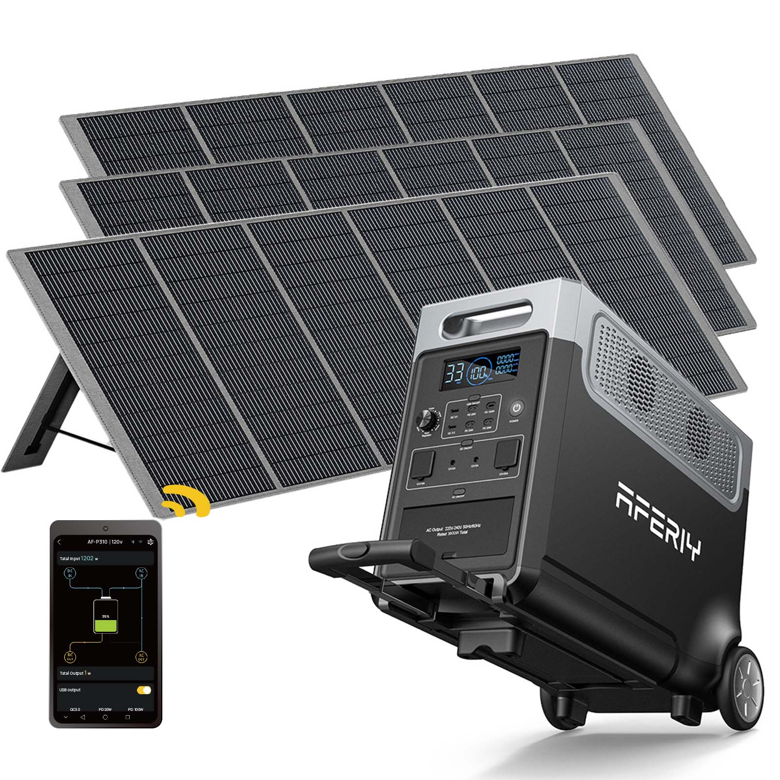 AFERIY P310 3600W Solar Generator Kit - Image 3