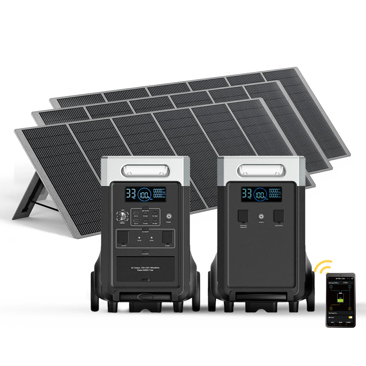 AFERIY P310 3600W Solar Generator Kit with 3840Wh Expansion Battery - Image 3