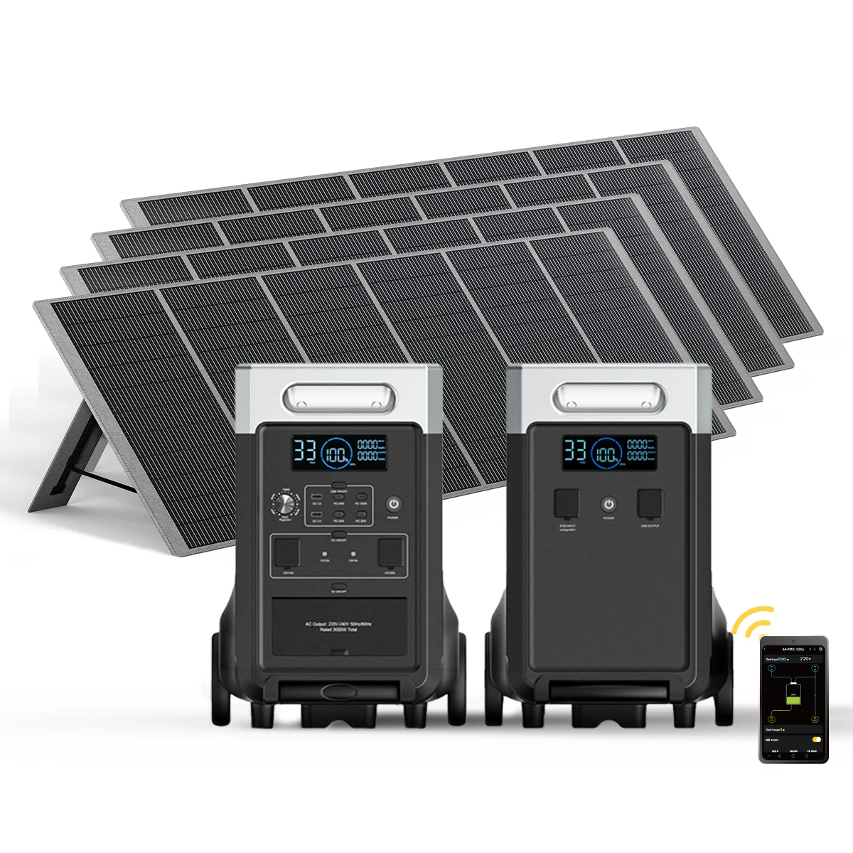 AFERIY P310 3600W Solar Generator Kit with 3840Wh Expansion Battery - Image 4