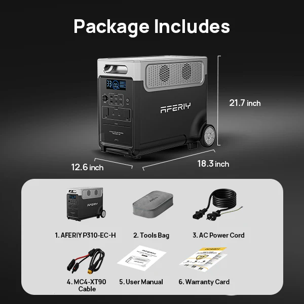 AFERIY P310 Portable Power Station with Expandable Capacity 3600W 3840Wh - Image 10